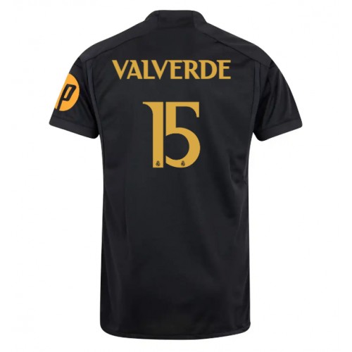 Dres Real Madrid Federico Valverde #15 Rezervni 2023-24 Kratak Rukav